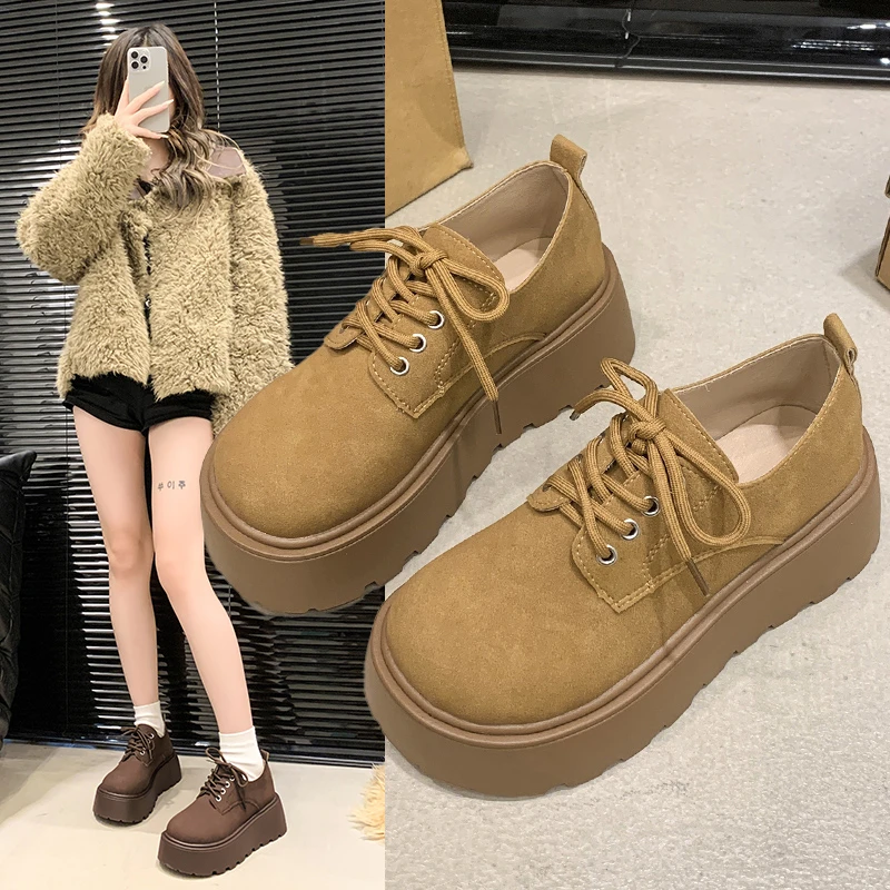 厚底增高吐司鞋复古英伦风小香风玛丽珍圆头皮鞋百搭玛丽珍女鞋