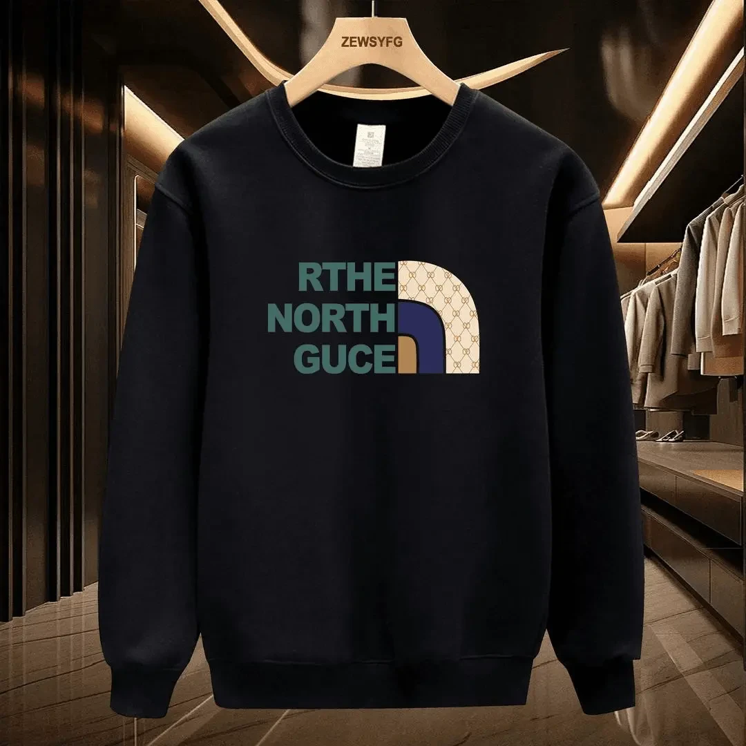 潮牌2024秋冬长袖卫衣成熟痞帅男装圆领宽松轻奢休闲时尚百搭上衣