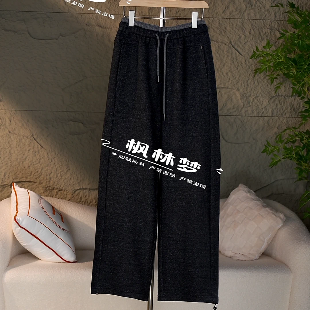 2024秋冬新款棉 羊毛保暖百搭显瘦时尚气质减龄修身休闲裤女