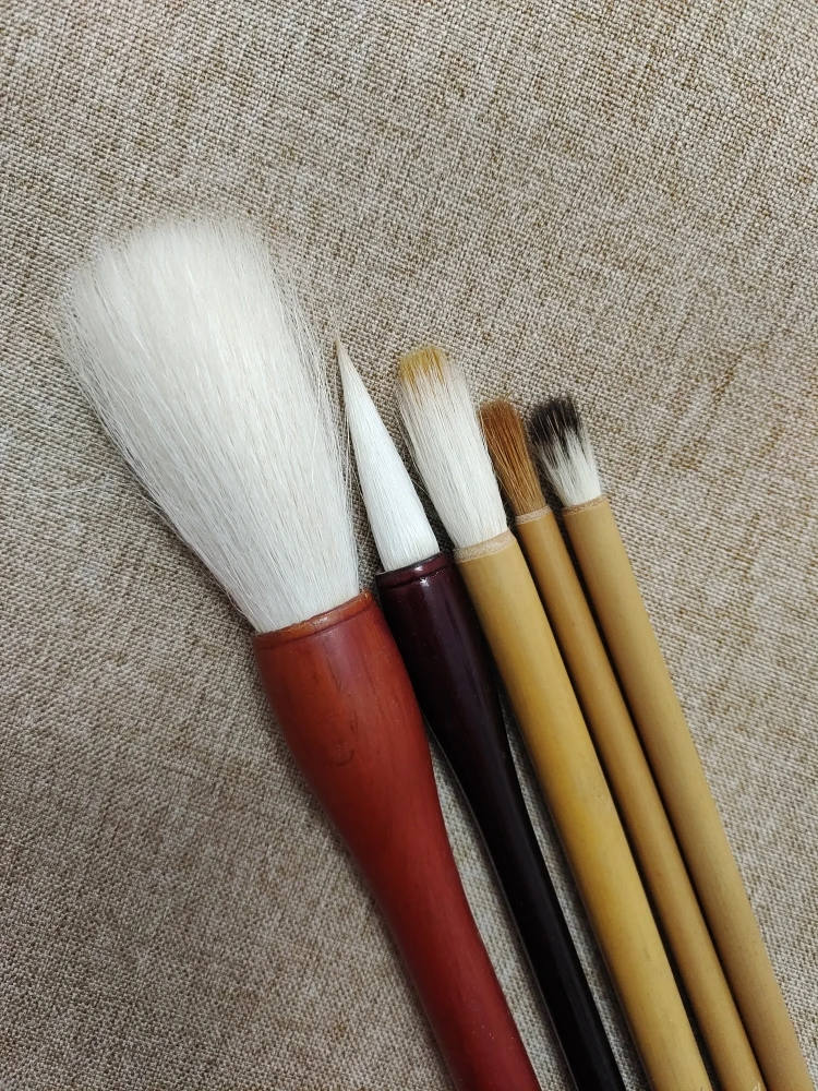 对联福字中楷兼毫纯狼七紫三羊小楷毛笔
