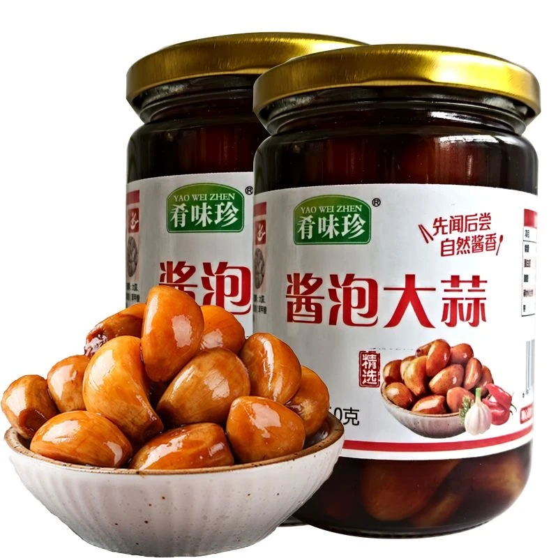 广西正宗酱香泡蒜米腊八蒜开胃下饭菜香脆爽口蒜瓣儿350克营养