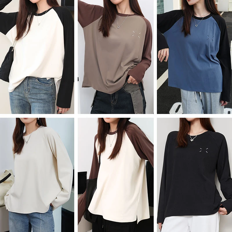 【晓薇专属】公主请下单！蚕蛹蛋白鲨鱼T插肩长袖打底衫 FYZ