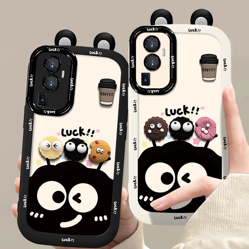 适用于【OPPO】Reno10ProPlus/Pro+幸运煤球可爱公仔防摔手机壳
