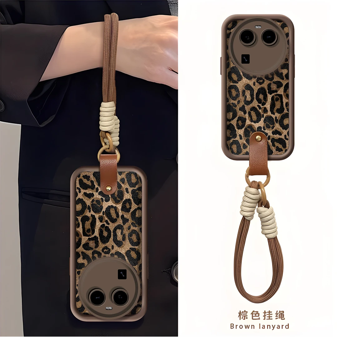 适用于【OPPO】FINDX6新款个性豹纹女神潮流羊皮硅胶防摔手机壳