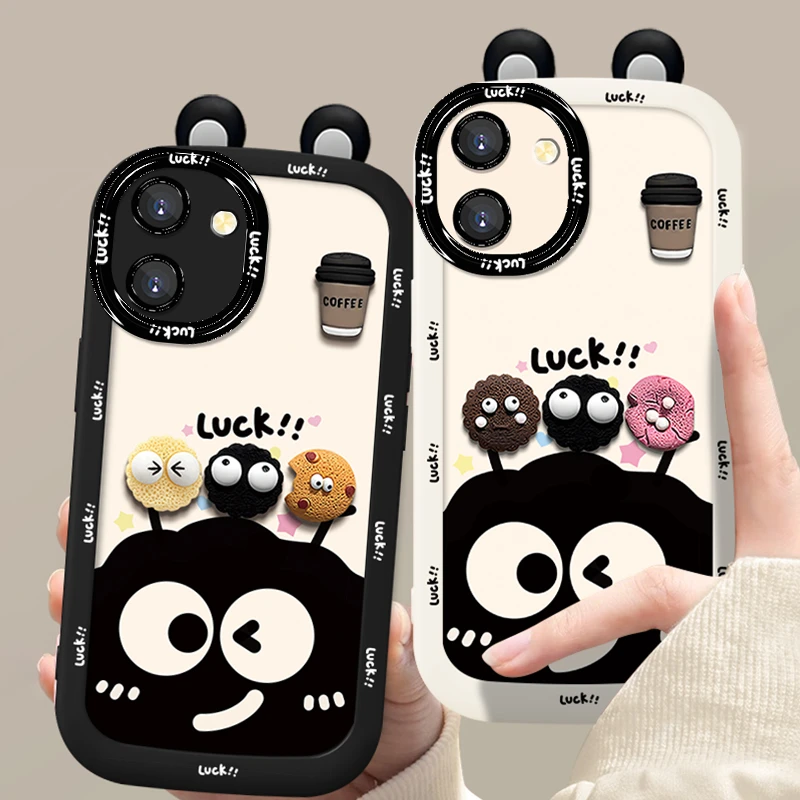 适用于【VIVO】Y78幸运煤球可爱公仔新款硅胶防摔手机壳