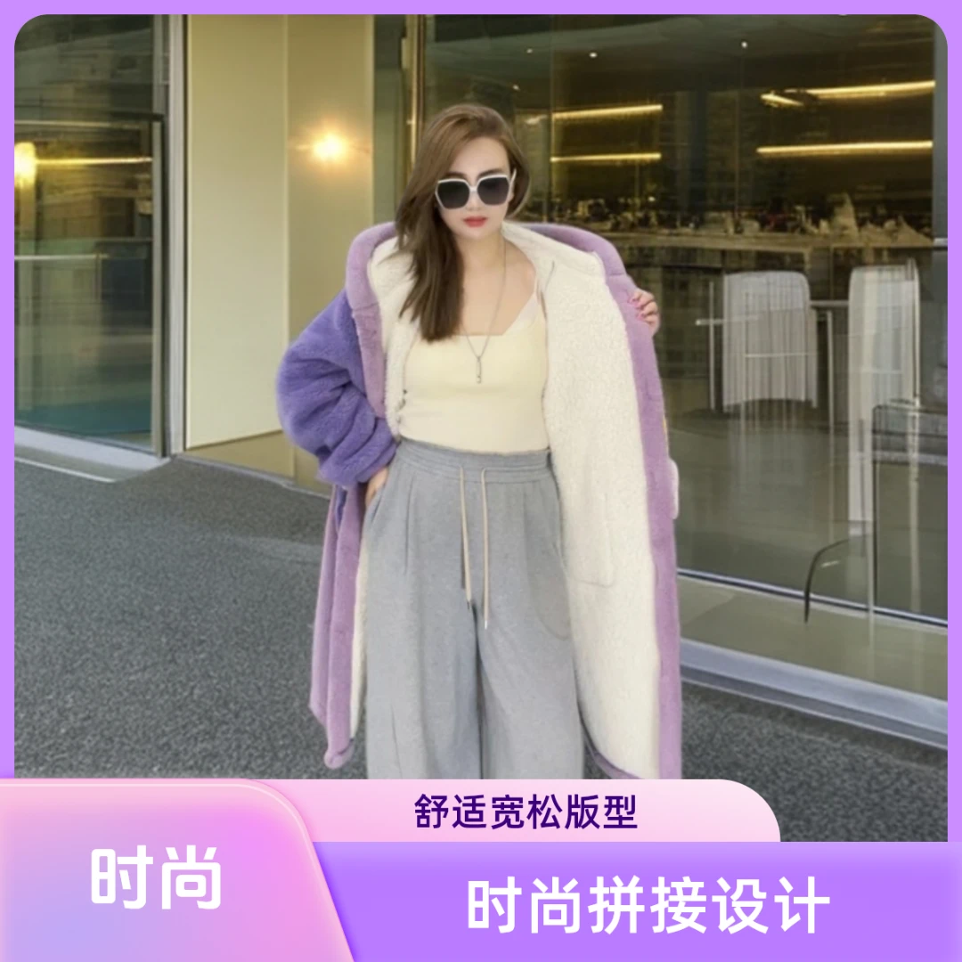 卡通防风款家居服连帽毛绒高端浴袍新款时尚睡衣大码冬季加绒时髦