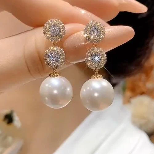 珠珠耳钉轻奢高级感耳环2025秋冬上新小众气质小香风耳饰网红耳坠