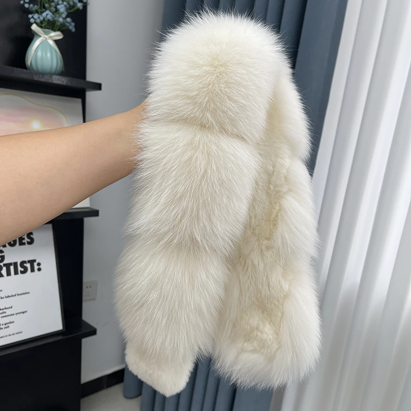 冬季新款温柔狐狸毛围脖毛领子皮草双面百搭加厚毛围巾女秋冬保暖