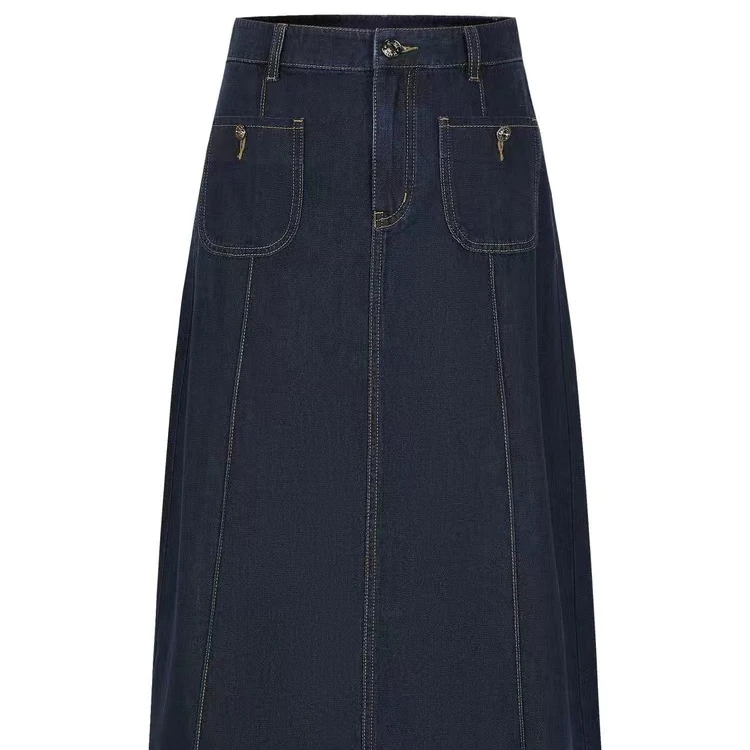 24年秋夏季高腰气质牛仔半裙bq002