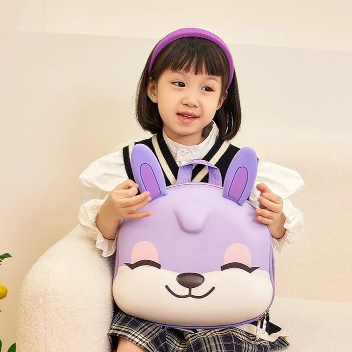 儿童背包卡通兔子2023新款网红蛋壳包幼儿园书包男女宝宝双肩包潮