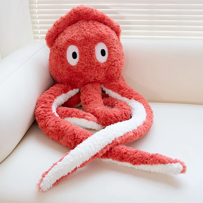 海利伟爆爆鱿鱼仔柔软毛绒玩具大章鱼公仔玩偶男女生安抚娃娃礼物