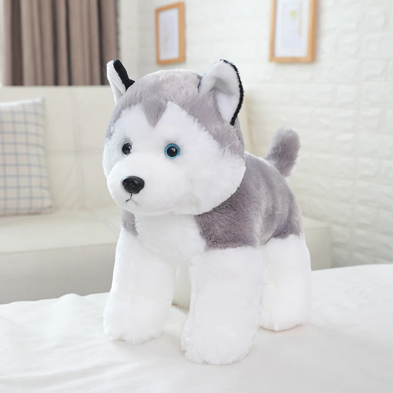 海利伟二哈毛绒玩具哈士奇公仔趴趴狗毛绒玩具公仔仿真生日礼物女