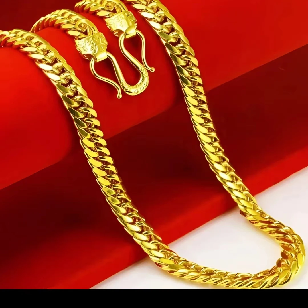 合金项链 2024新款老板项链时尚潮流霸气百搭扁平