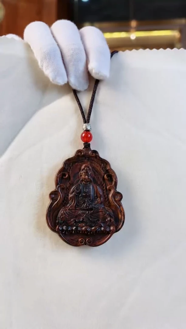 【闪购商品】降香黄檀吊坠观音牌