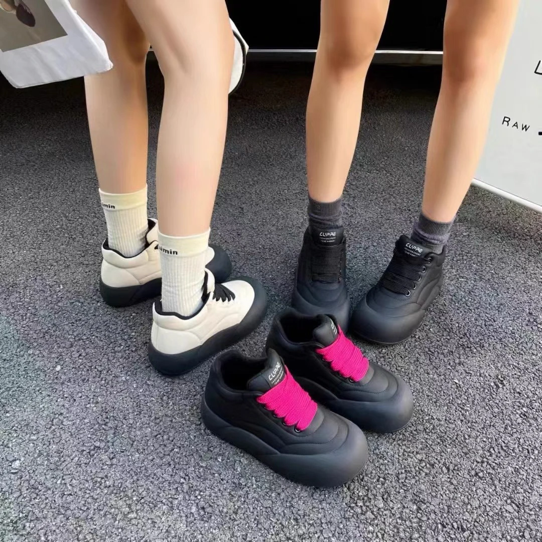 娃娃头面包鞋（5650）女百搭冬季新款加绒丑萌高帮鞋新疆包邮潮流