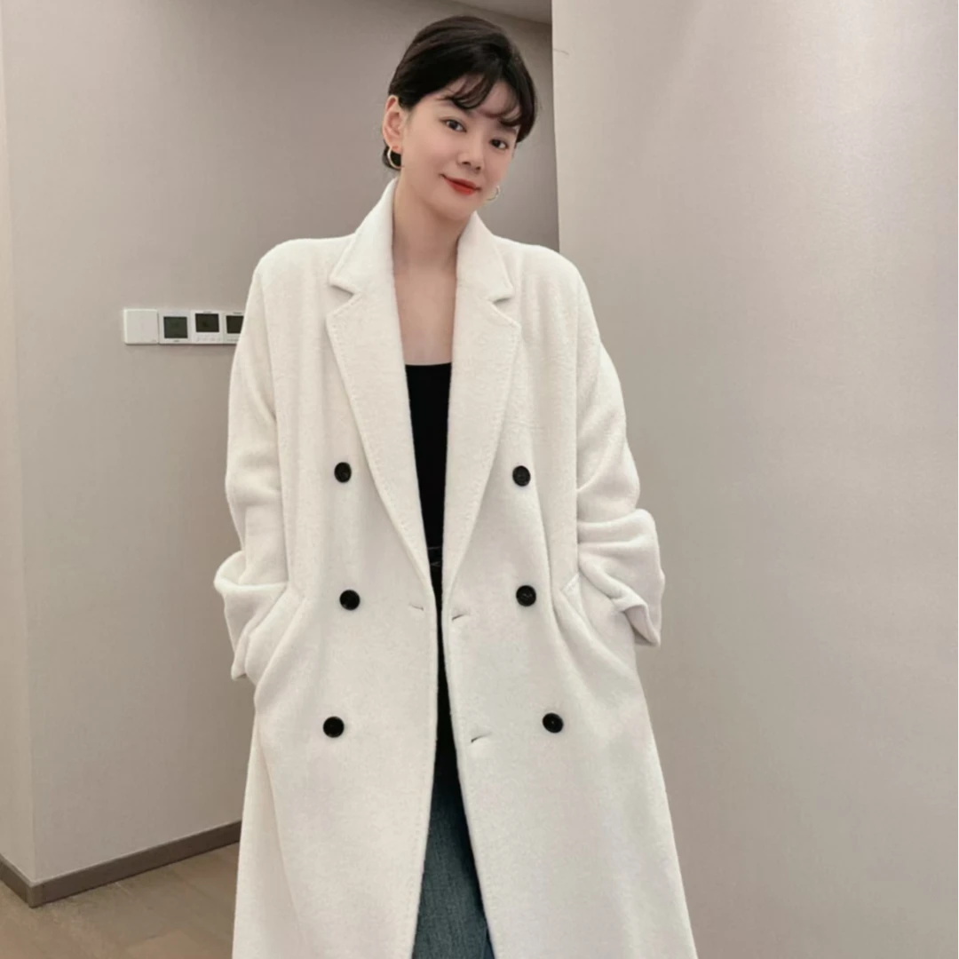 【TG糖糖STUDIO】时尚休闲百搭宽松中长款双面呢秋冬新款小个子网红