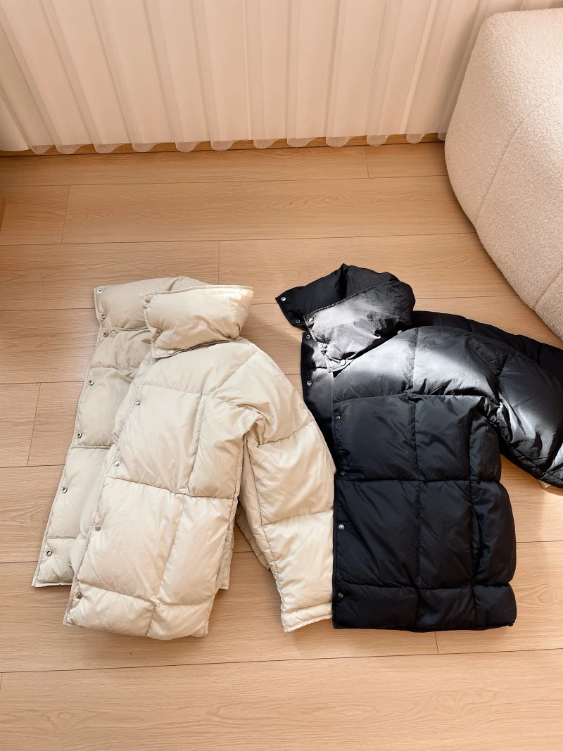 【王小姐】宽松款“二穿”高定面料 羽绒服 90白鸭绒 领子可拆卸