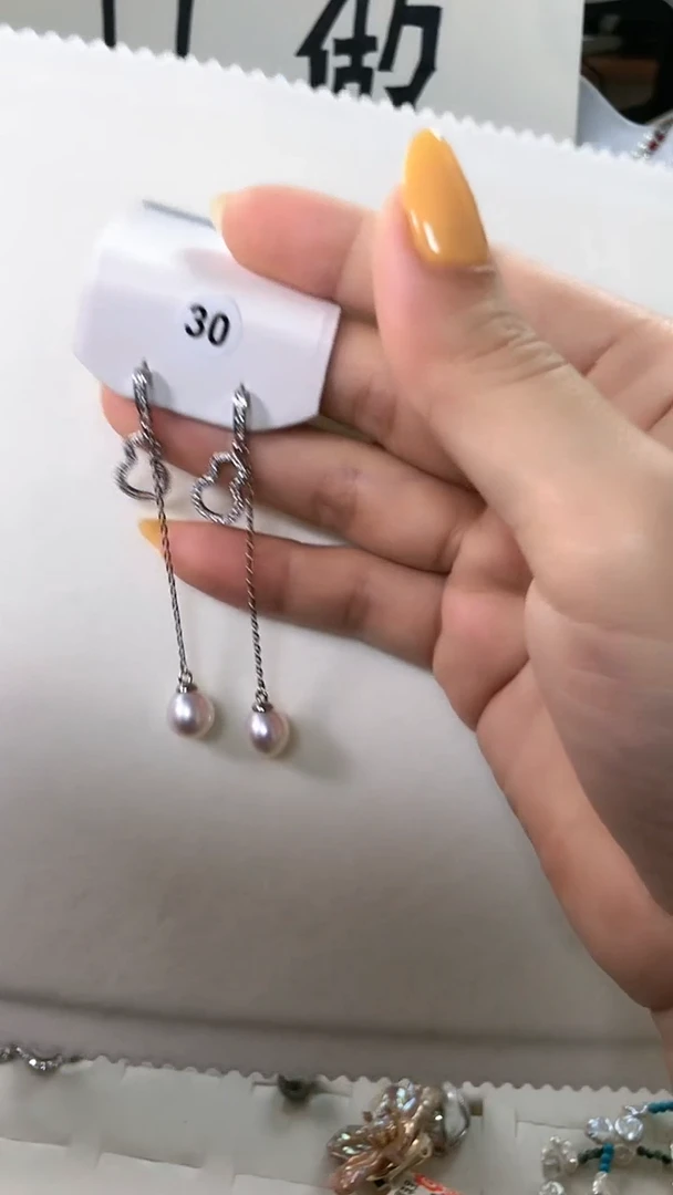 【闪购商品】淡水珍珠耳饰银S925镶嵌耳环