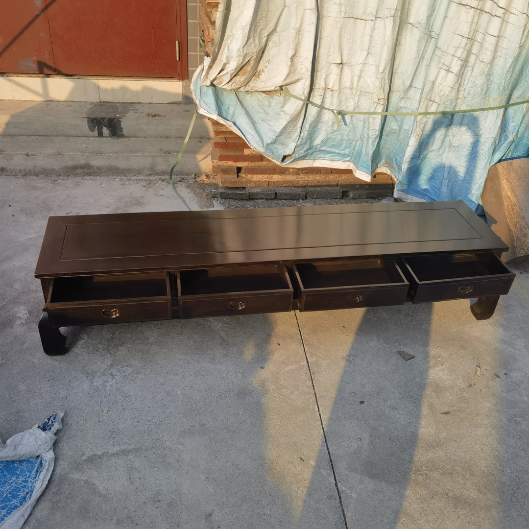 中式实木电视柜客厅家具小户型仿古加长储物地柜