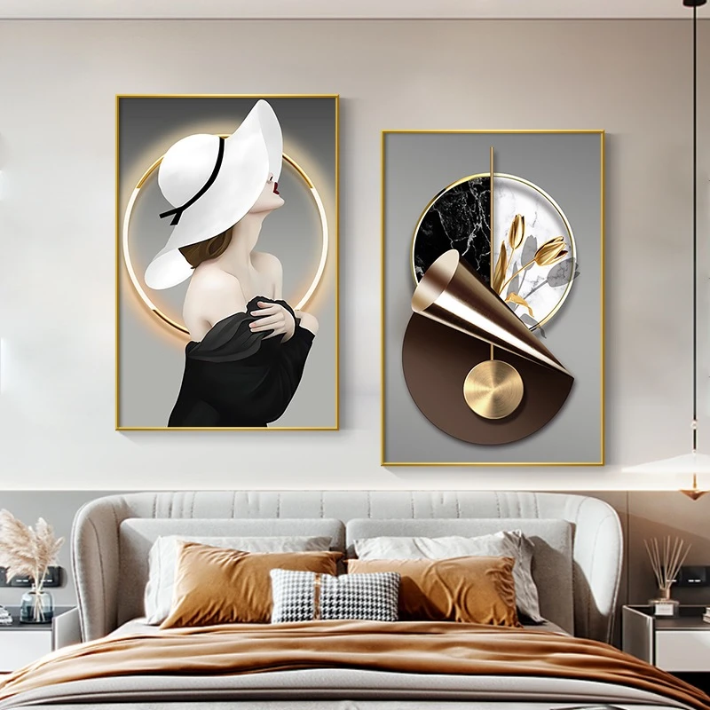 新疆包邮餐厅装饰画现代简约餐桌墙面画新款时尚饭厅两联轻奢挂画