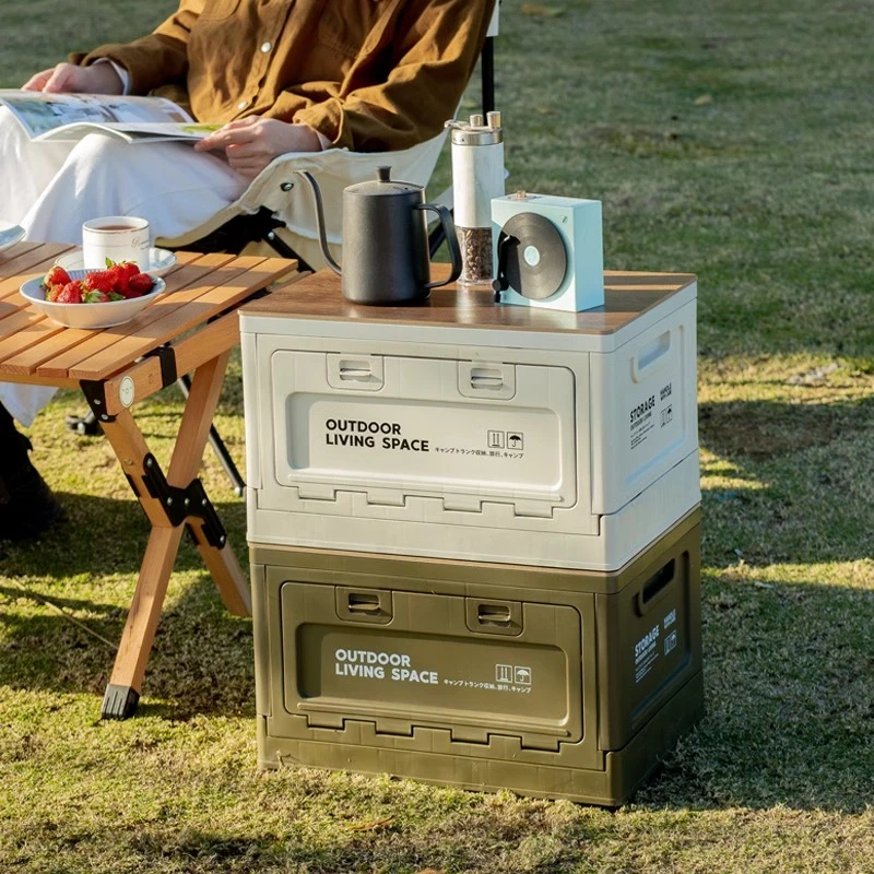 户外露营折叠箱汽车载后备箱木盖野营野餐整理盒家用储物收纳箱子