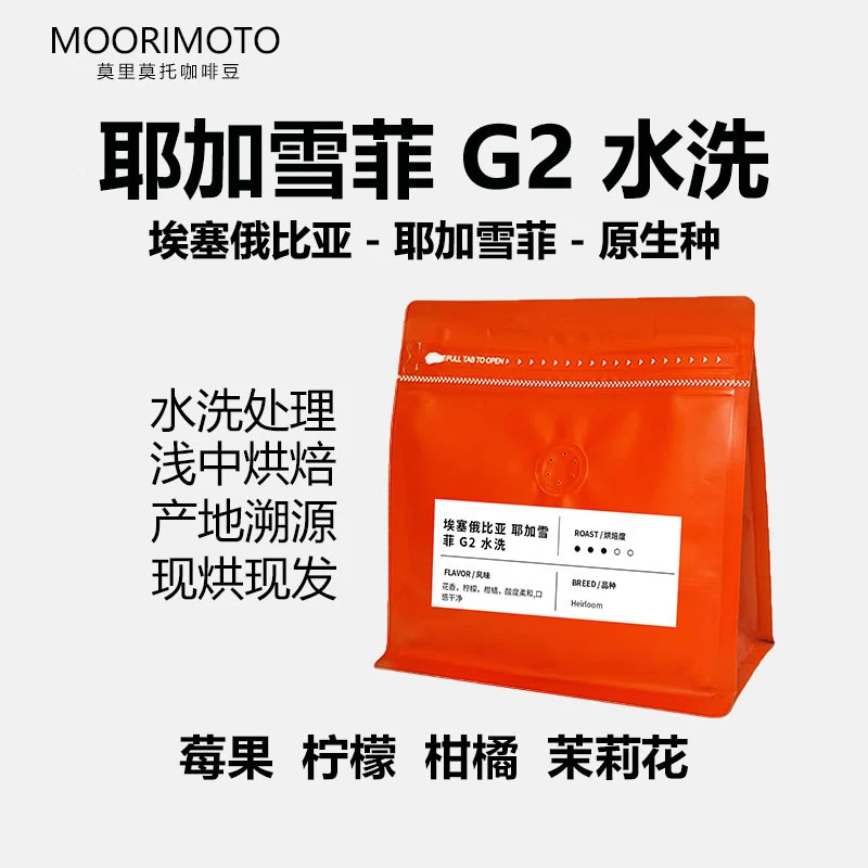 莫里莫托【耶加雪菲G2水洗】埃塞俄比亚正宗进口中烘美式精品咖啡豆