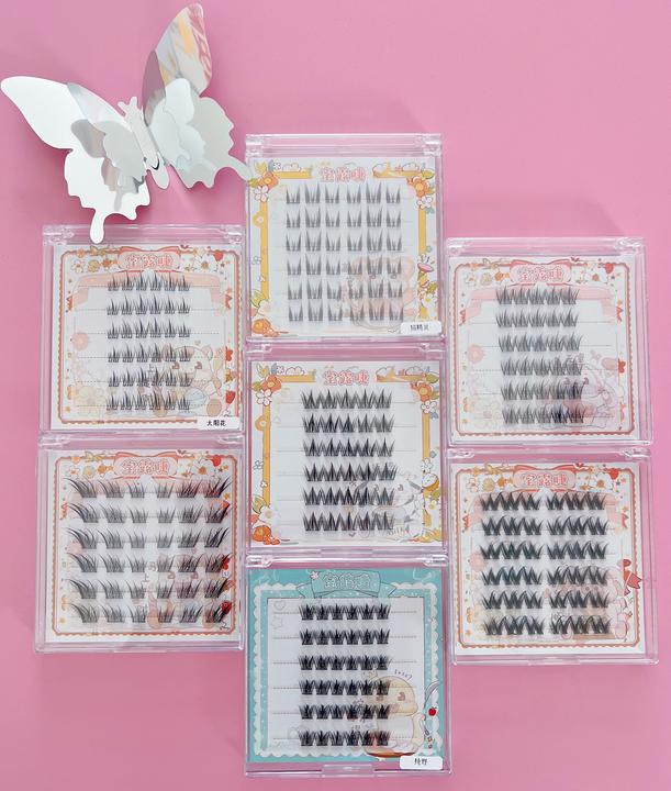 【福利免胶任选三盒】自然仿真新手浓密懒人自粘式单簇分段式假睫毛