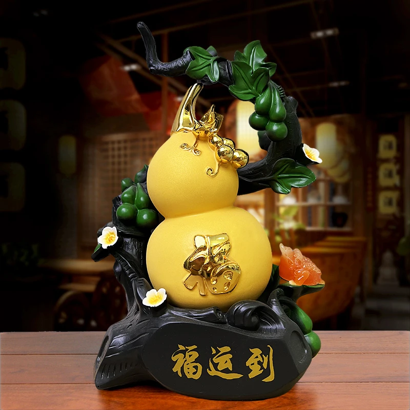 金色福运到葫芦家居饰品进门玄关柜客厅电视柜两边酒柜工艺品摆件