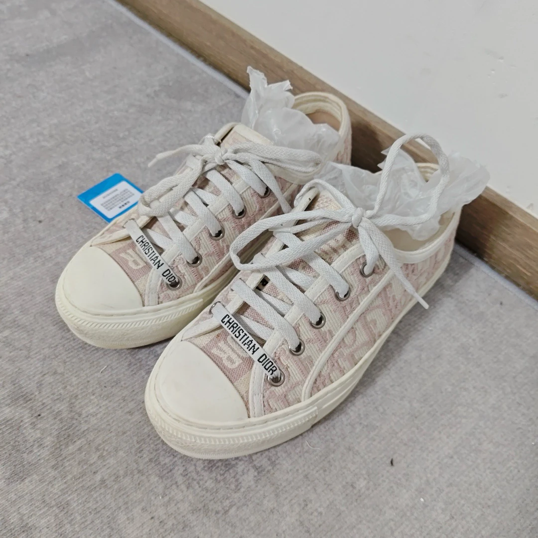 95新 DIOR/迪奥 dior满logo帆布鞋 35.5 98新