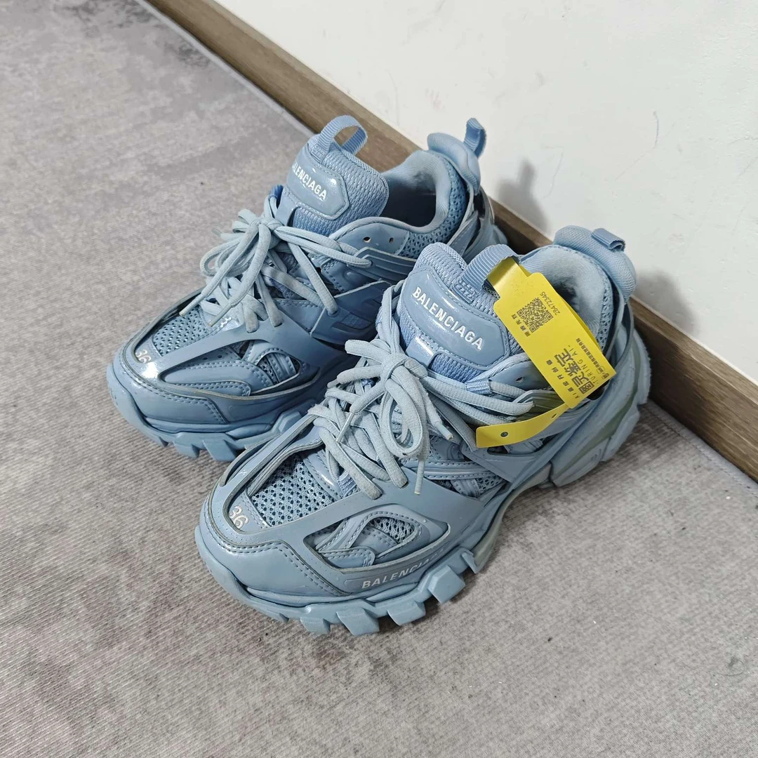 99新 Balenciaga/巴黎世家 RZ0855 track雾霾蓝老爹鞋 36 99新