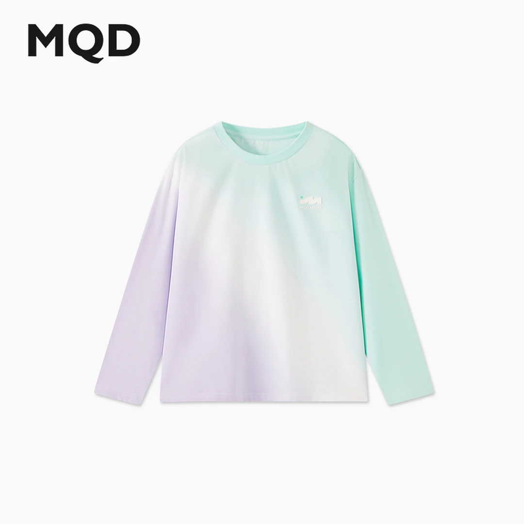 MQD童装儿童25春季新品潮酷休闲晕染渐变长袖T恤9643W0307