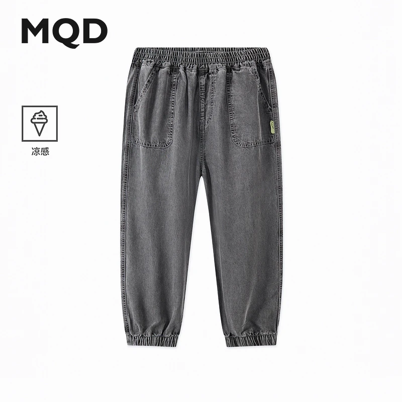 【凉感】MQD童装儿童透气休闲防蚊裤牛仔裤9642W1419
