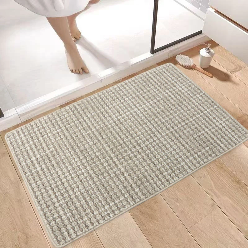 入户地垫 羊毛菠萝圈吸水 卫生间门口 纯色高端门垫