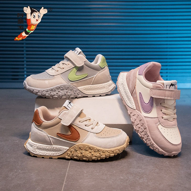 阿童木新款运动鞋时尚百搭魔术贴款休闲舒适棉鞋中大童鞋子篮球鞋