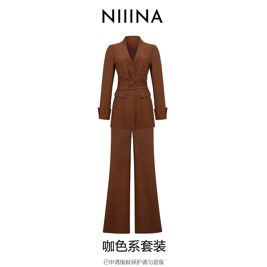 设计师腰封西装套装6558H