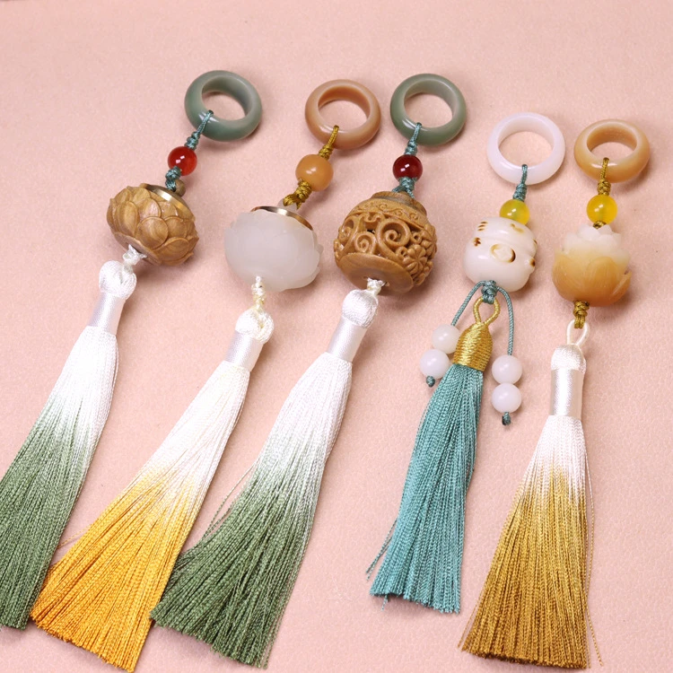 DIY手工串珠手持手捻配件跑环莲花流苏