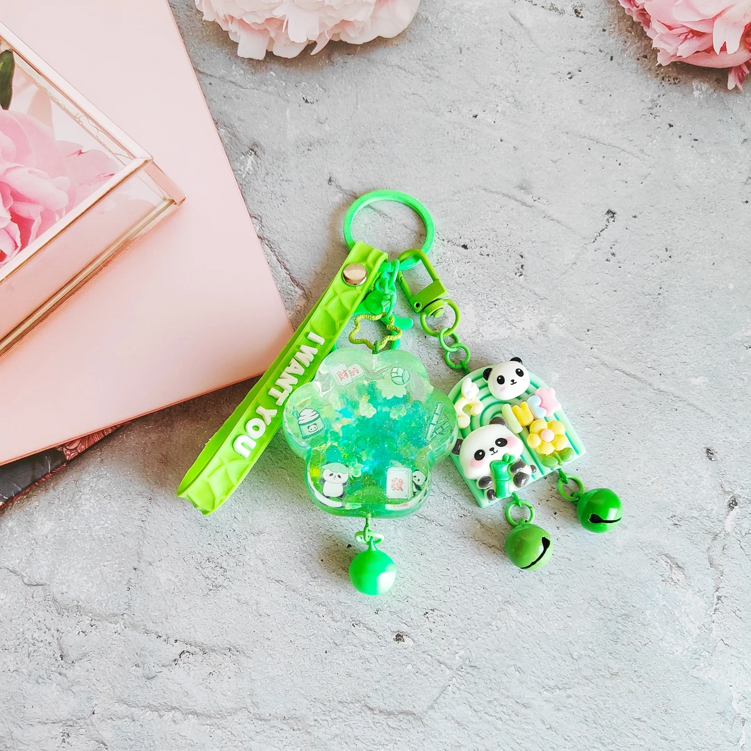 网红滴胶创意手工成品流沙猫爪钥匙扣包挂件海洋风雪花礼物闺蜜