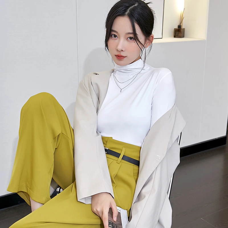 新款面膜多彩打底衫青春半高领休闲均码008