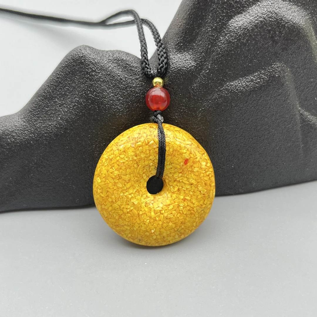 非金属树脂吊坠 -x144经典简约款雄黄平安扣项链吊坠