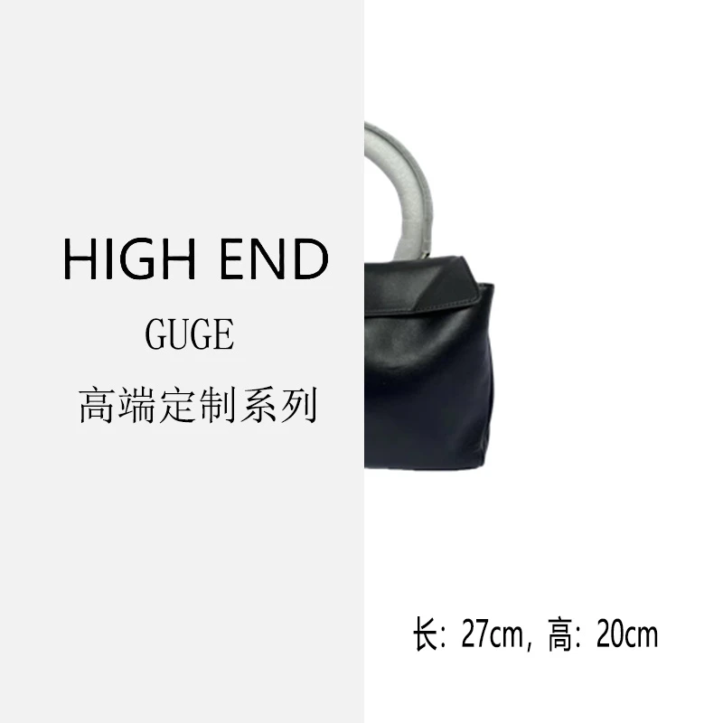 【小谷哥】黑色银扣-8146-真皮女包时尚百搭单肩女包休闲斜跨女士包