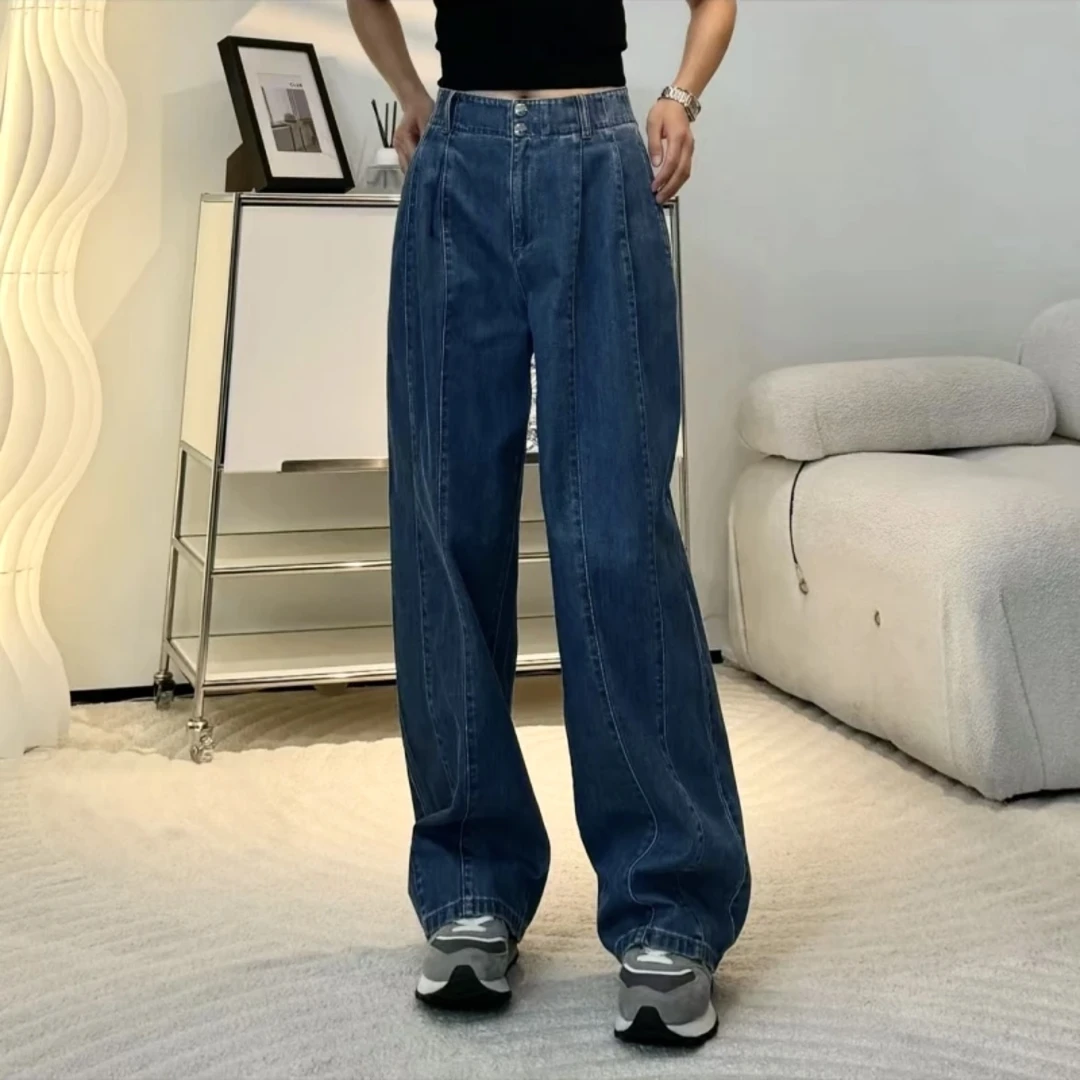 新款复古显瘦百搭牛仔流量裤