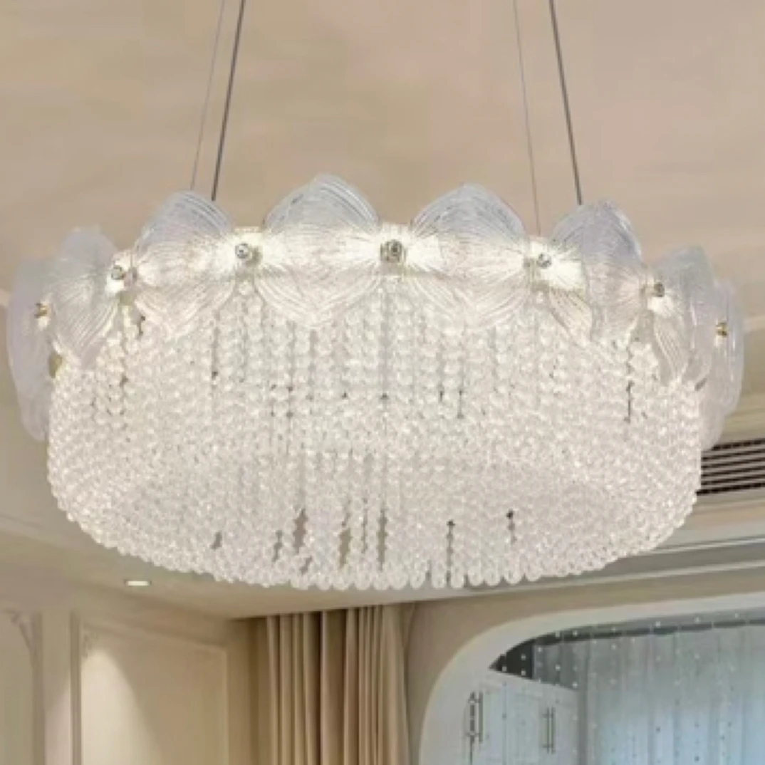 轻奢法式水晶吊灯现代简约大气客厅卧室餐厅灯具