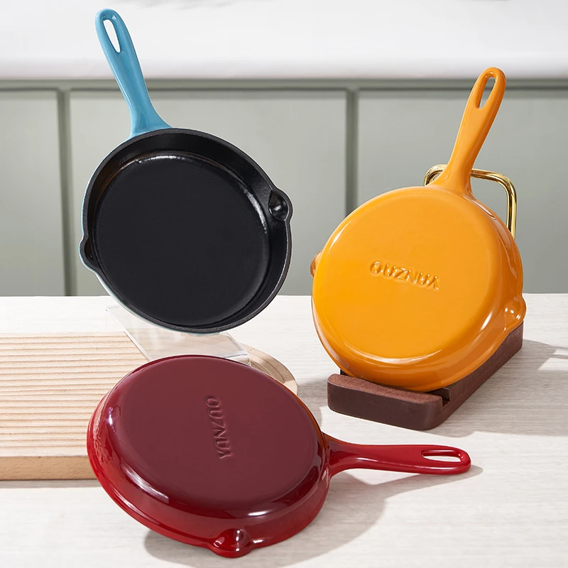 YANZAO/焱造铸铁珐琅锅18太空人煎盘