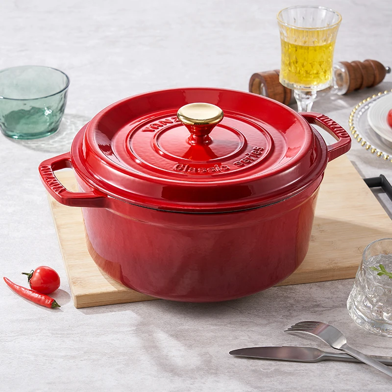 YANZAO/焱造铸铁珐琅锅26经典系列炖锅