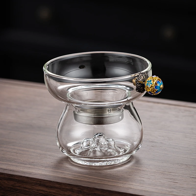 玻璃茶漏过滤器高端茶滤单个茶叶茶水滤茶器茶隔滤网家用茶具配件