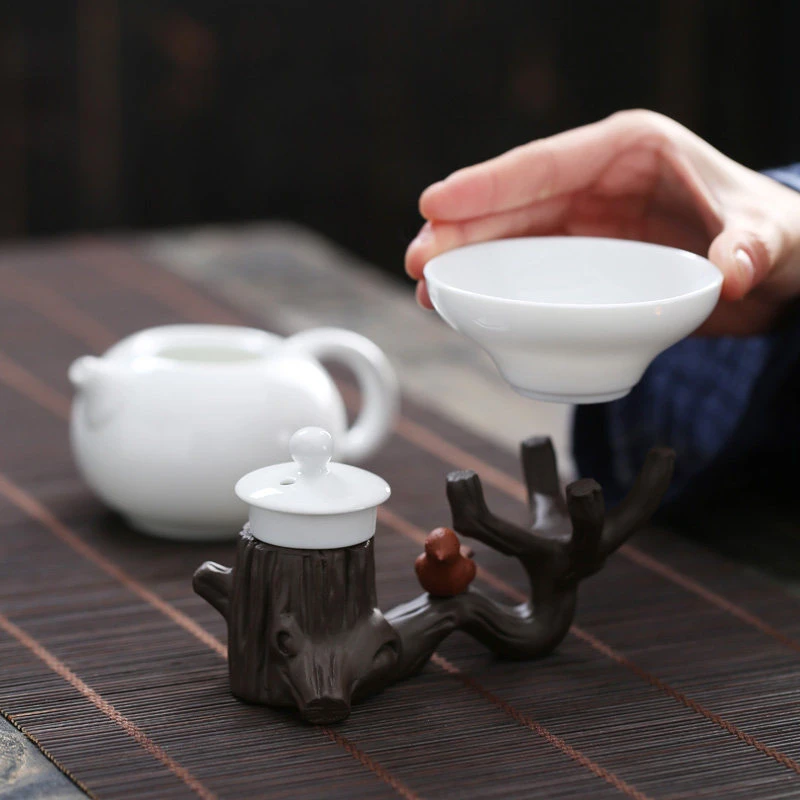 创意盖置紫砂壶盖托茶宠摆件茶漏茶滤架茶壶盖碗盖子配件茶道茶器