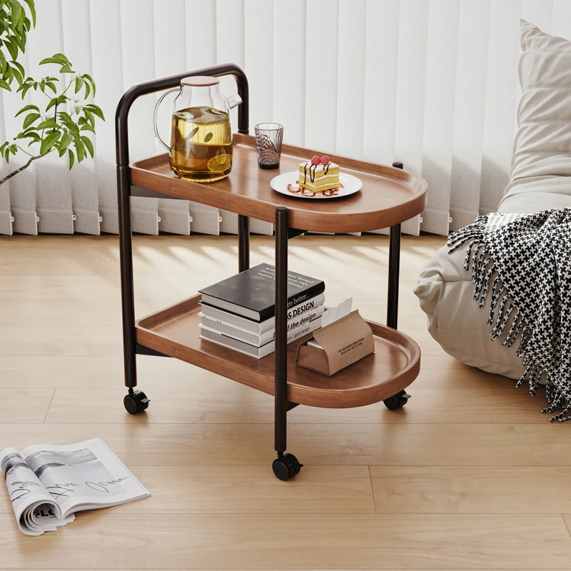 可移动小茶几小推车客厅沙发边几迷你小桌子置物架带轮北欧风餐车