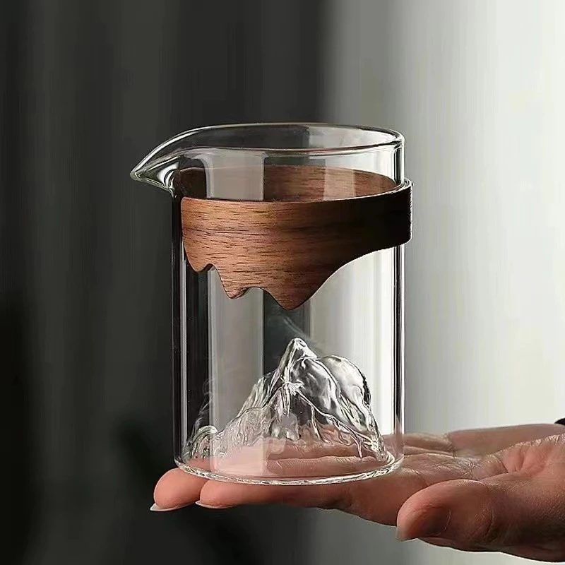 观山公道杯玻璃分茶器日式透明均杯功夫茶海防烫大气茶杯水杯