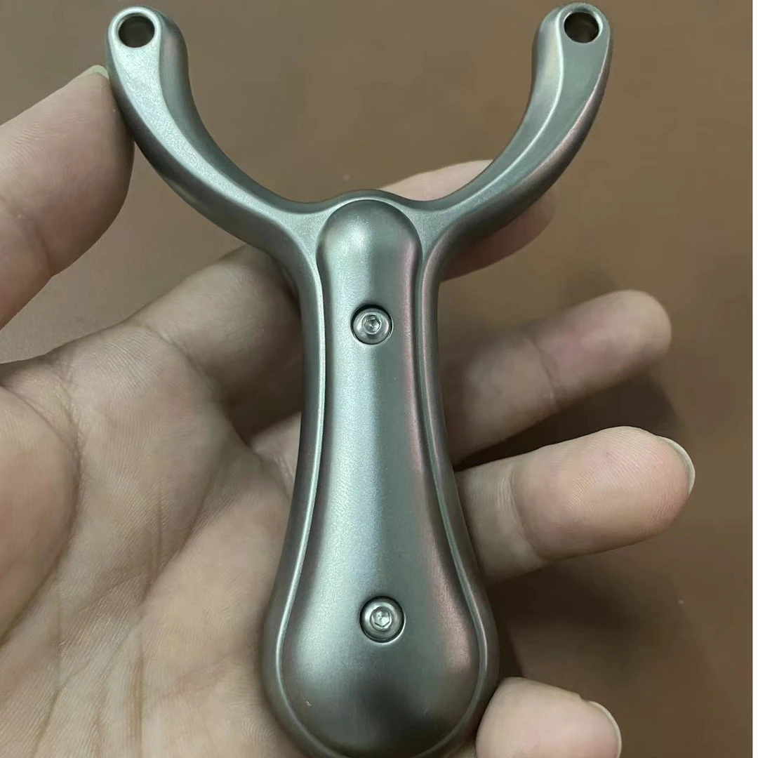 钛合金TC21材质全钛苍狼卡球弹弓小巧玲珑