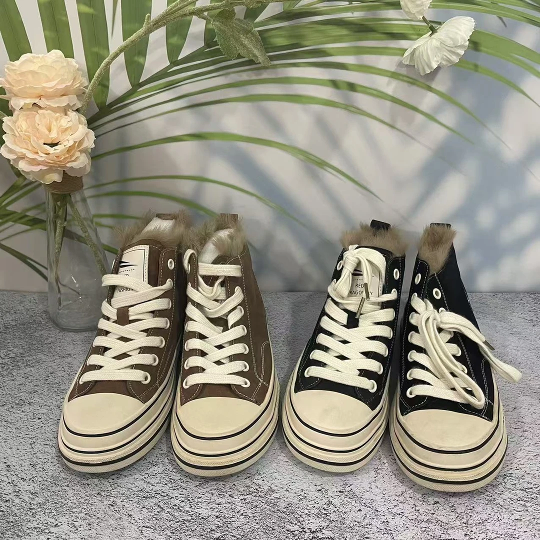 小强家女鞋新款秋冬百搭绒里女鞋（K84-6-1）(C16514772H)